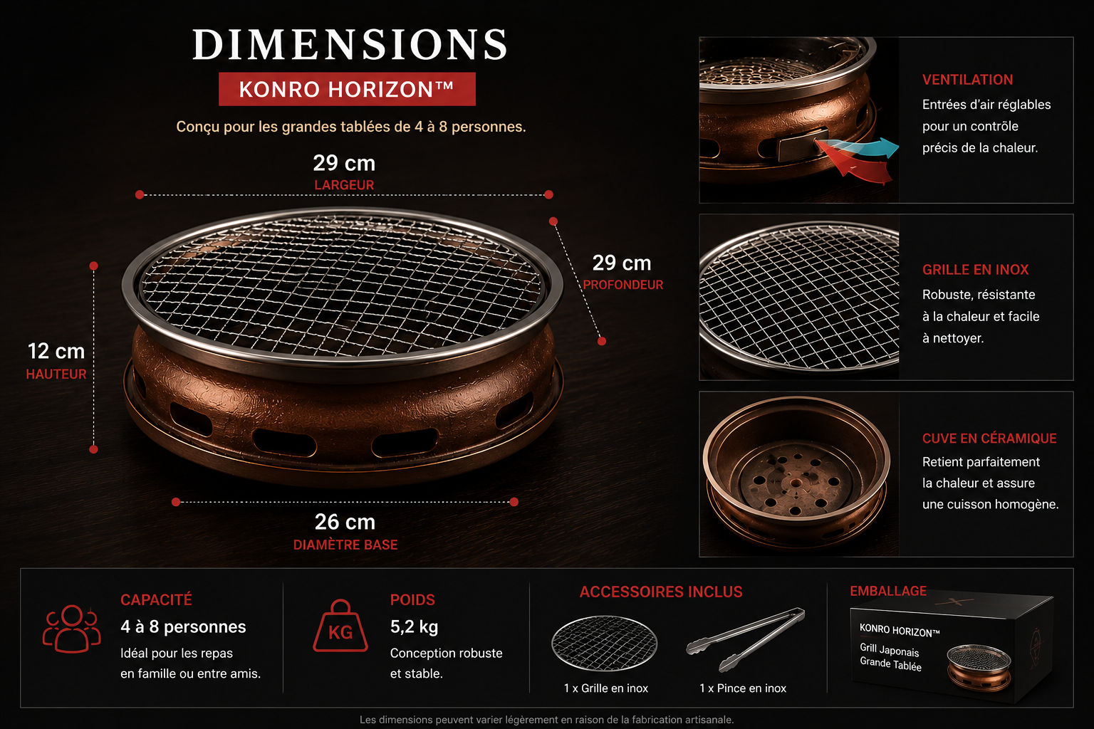 KONRO HORIZON™ | Grill Japonais Premium pour Famille & Réceptions