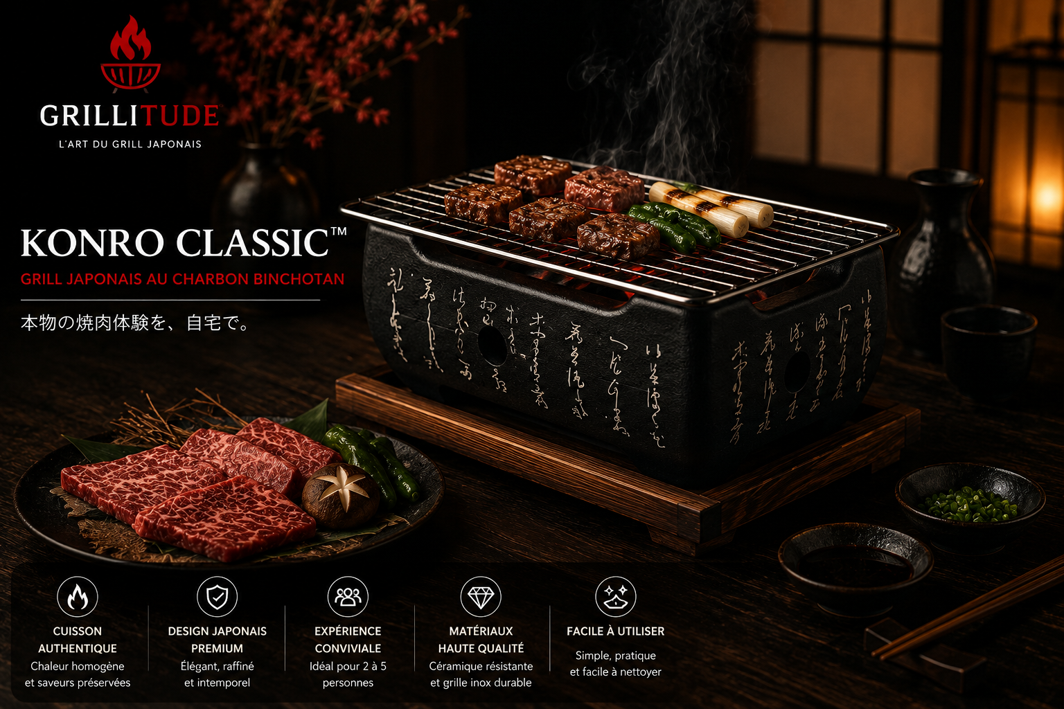 KONRO CLASSIC™ — Grill Japonais Premium